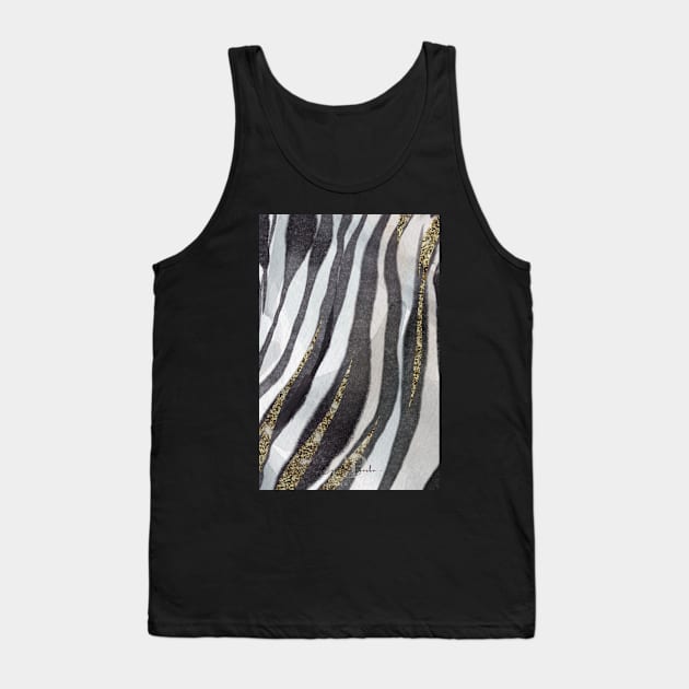 Zebra pattern - Jungle Gold Tank Top by CB Designs & Creations